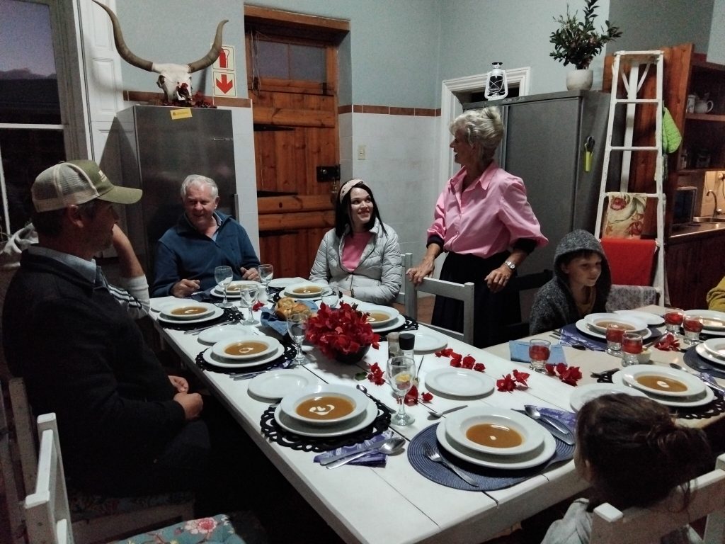 Healthy, hearty meal with loved ones around the warm Magoo on 62 Kitchen Table